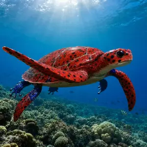 Sea turtle + Strawberry frog